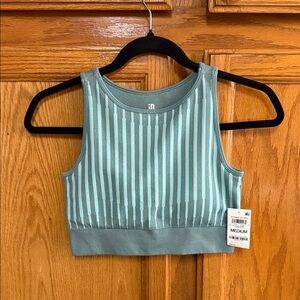 Ideology Women's Striped Tank Top - Teal and Light Blue
